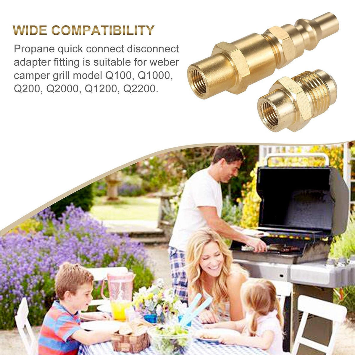 Kit Conversione Valvola Gas Per Griglie Weber Serie Q - Collegamento Rapido RV - Foto 2